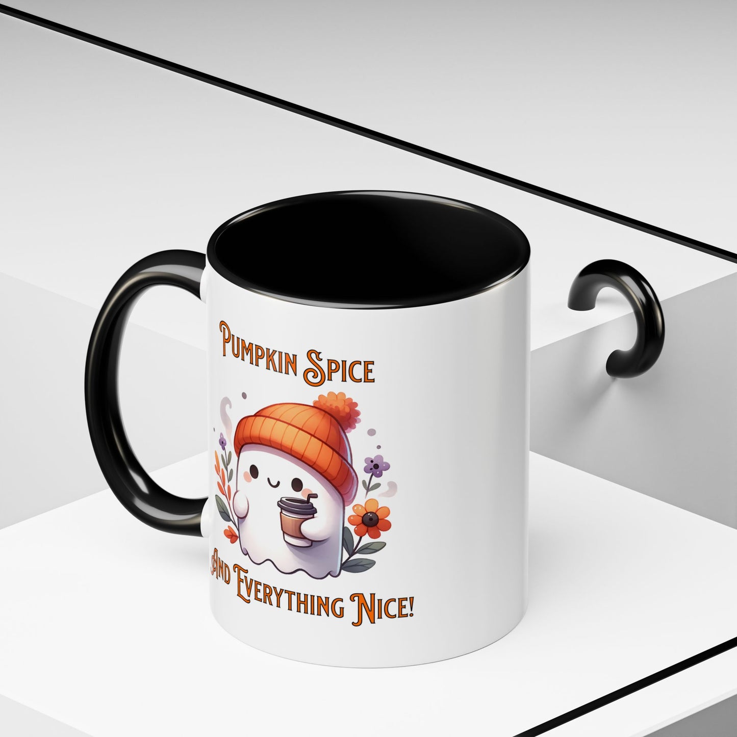 Pumpkin Spice And Everything Nice Mug, Halloween, Ghost, Funny Mug.
