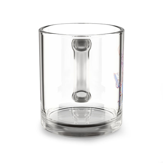 Elsa Cute Character Glass Mug, 10oz | Adorable Gift for Disney Fans, Coffee Lover's Mug, Unique Collectible