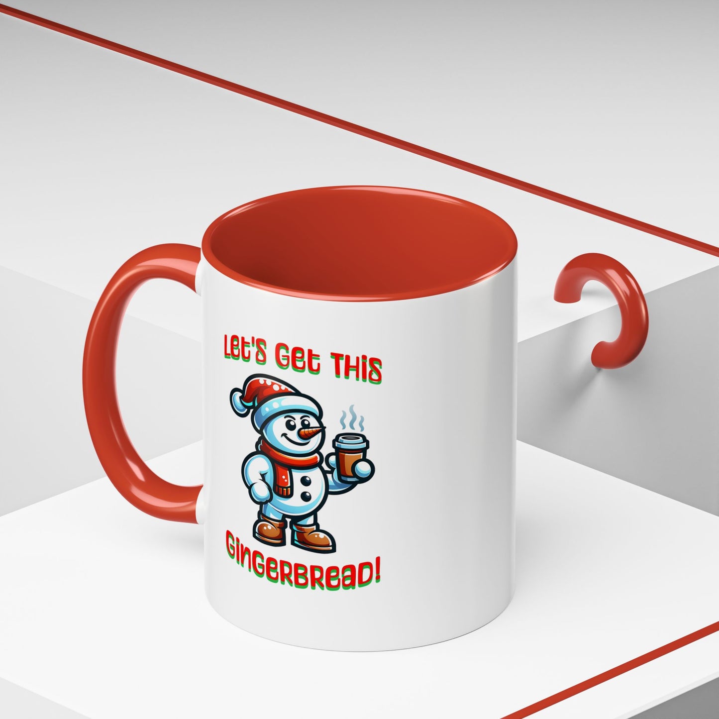 Lets Get This Ginger Bread Mug, Snowman, Coffee Mug