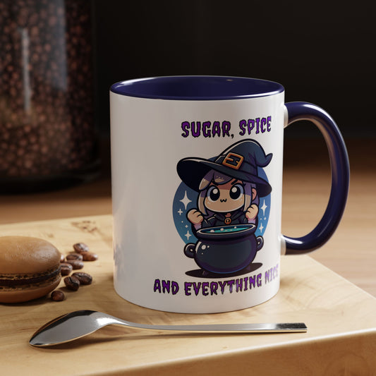 Sugar, Spice and Everything Nice Mug, Funny Witch, Halloween Mug