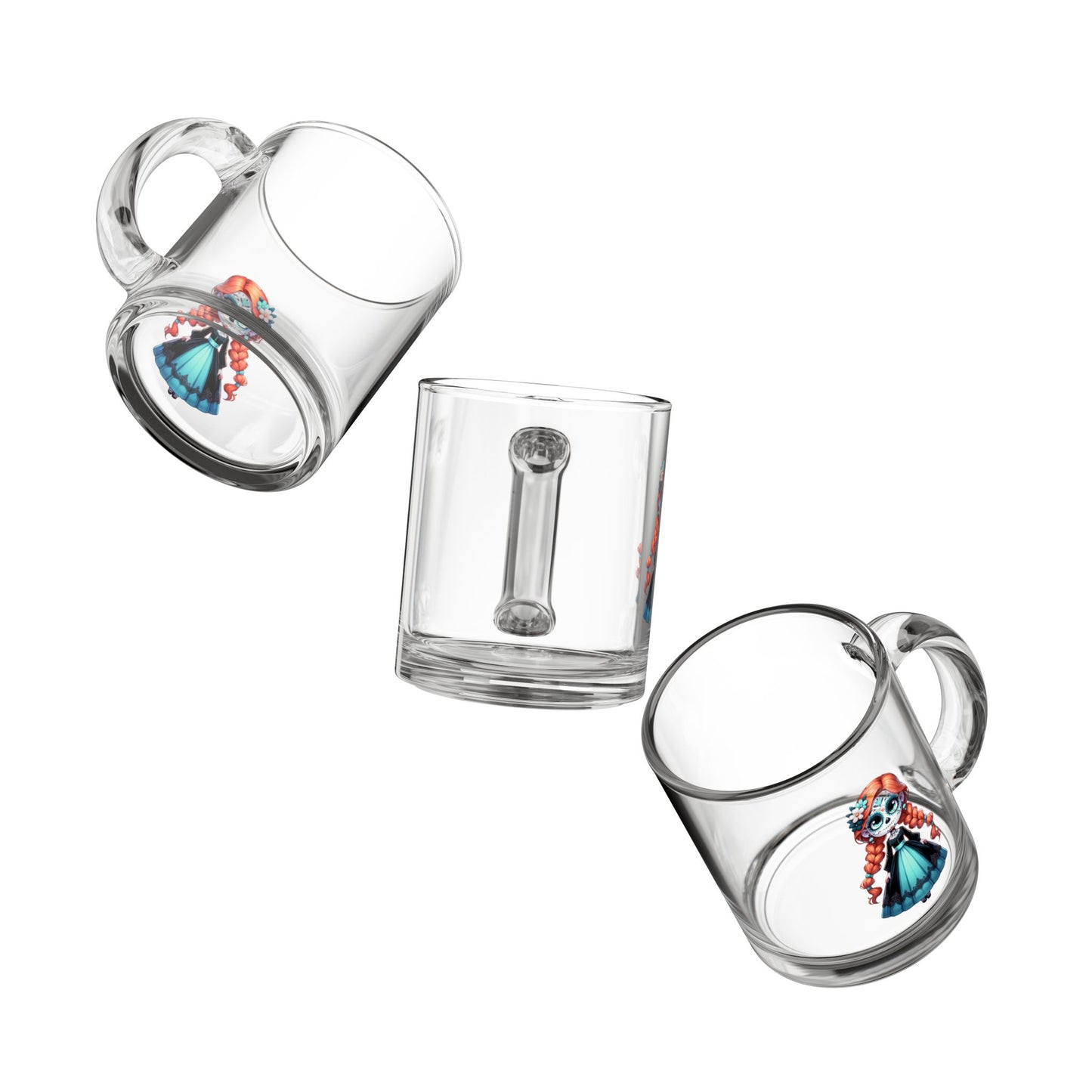 Anna Charming Glass Mug with Whimsical Design, Perfect Gift for Tea Lovers, Unique Coffee Mug for Celebrations, Drinkware for All Occasions