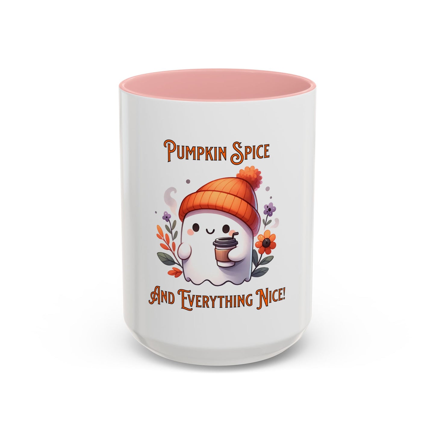 Pumpkin Spice And Everything Nice Mug, Halloween, Ghost, Funny Mug.