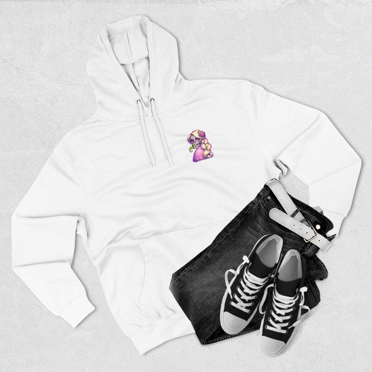 Rapunzel Illustration Hoodie | Fairy Tale Princess Graphic Pullover