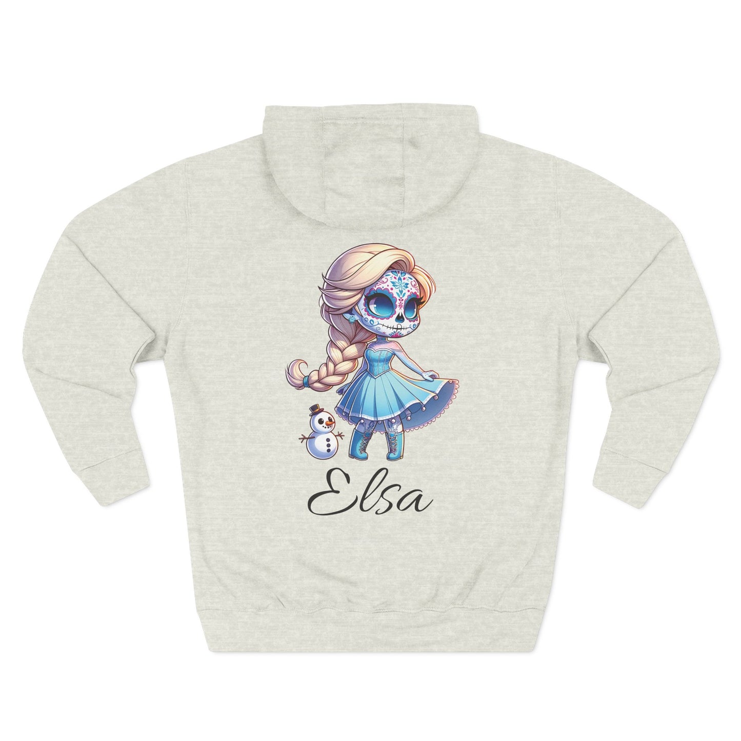 Frozen Elsa Character Fleece Hoodie | Cozy Halloween Sweater, Gifts for Kids, Fall Fashion, Spooky Season Apparel