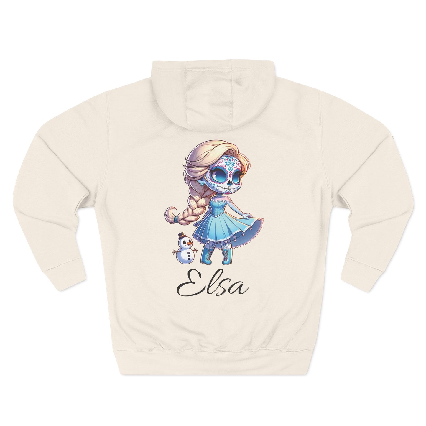 Frozen Elsa Character Fleece Hoodie | Cozy Halloween Sweater, Gifts for Kids, Fall Fashion, Spooky Season Apparel
