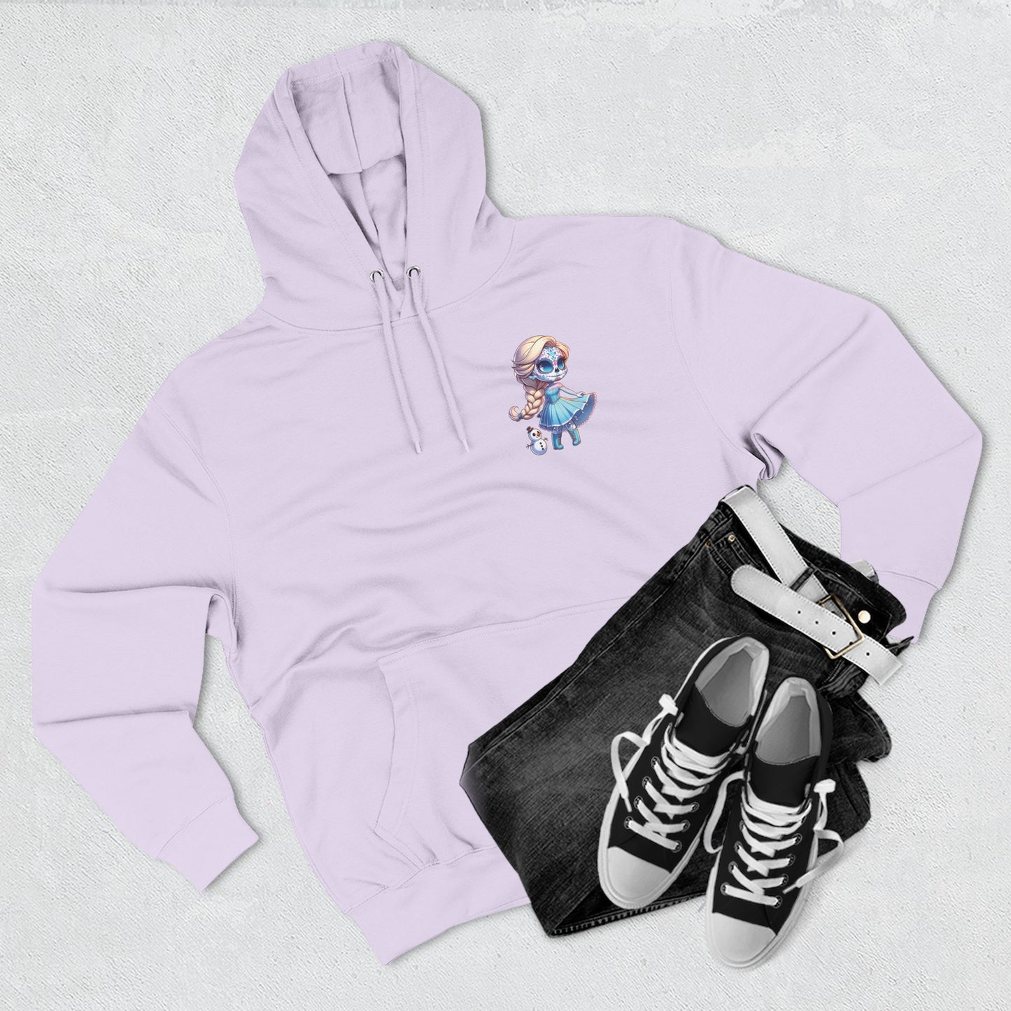 Frozen Elsa Character Fleece Hoodie | Cozy Halloween Sweater, Gifts for Kids, Fall Fashion, Spooky Season Apparel
