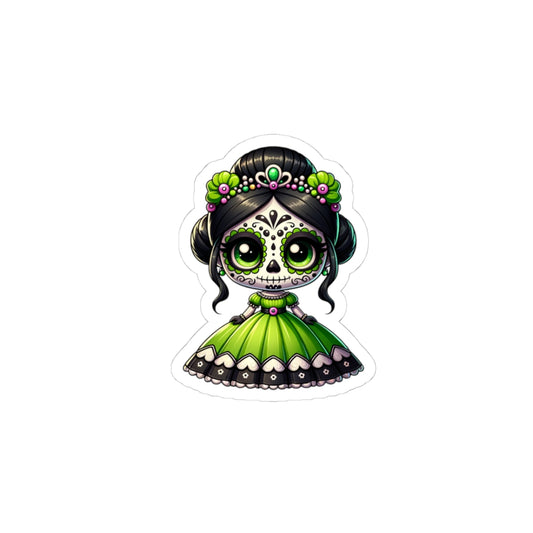 Tianna Dia de los Muertos Stickers | Cute Sugar Skull Art for Laptop, Journals, Decor, Gifts, Party Favors