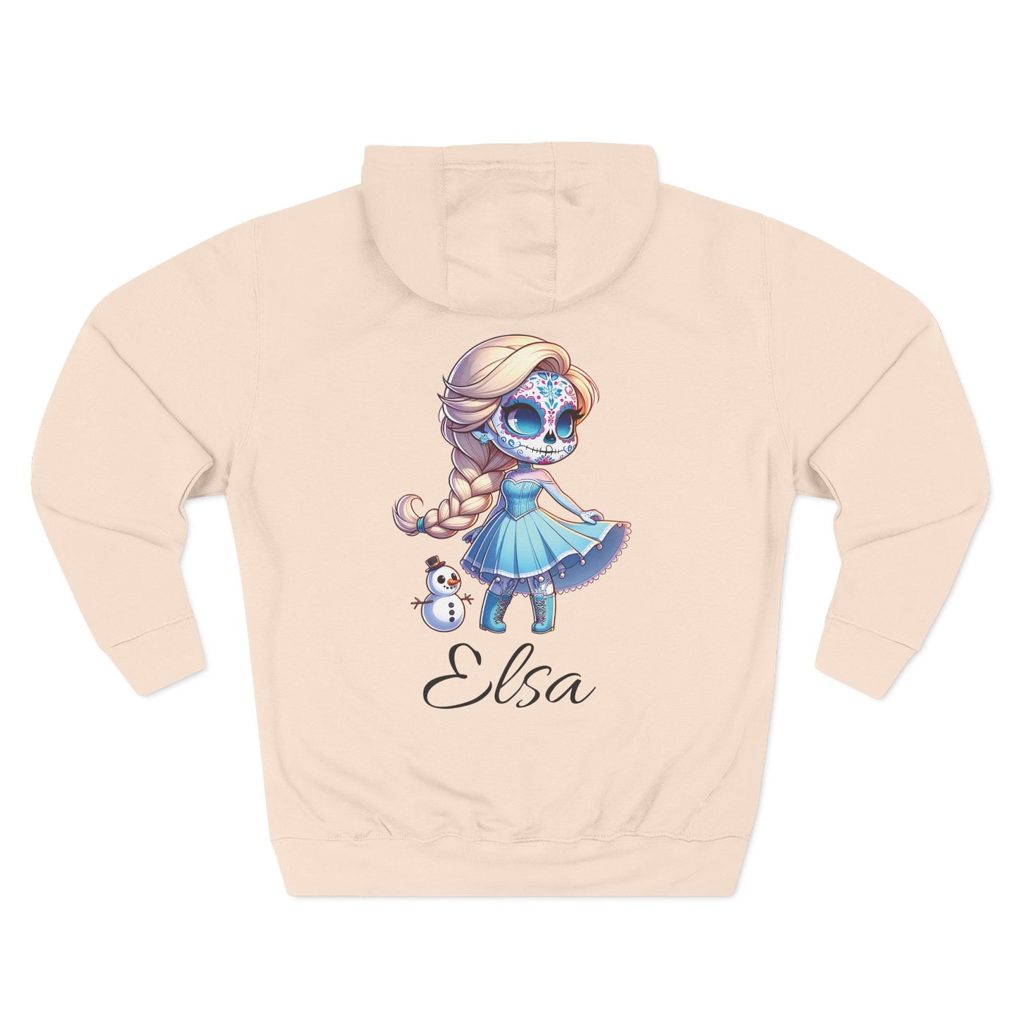 Frozen Elsa Character Fleece Hoodie | Cozy Halloween Sweater, Gifts for Kids, Fall Fashion, Spooky Season Apparel