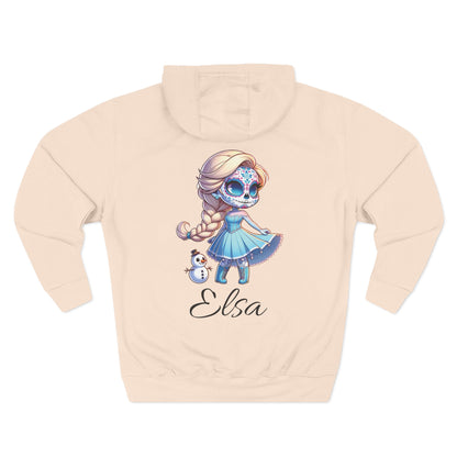 Frozen Elsa Character Fleece Hoodie | Cozy Halloween Sweater, Gifts for Kids, Fall Fashion, Spooky Season Apparel