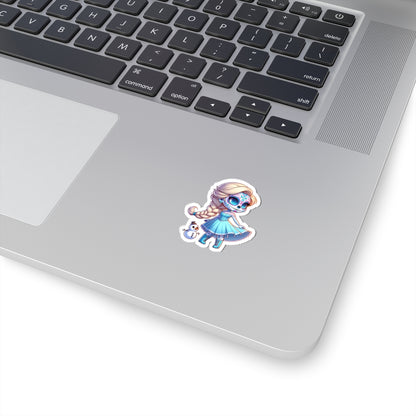 Elsa!!! Cute Sugar Skull Princess Stickers, Laptop Decals, Halloween Decor, Dia de los Muertos, Gift for Teens