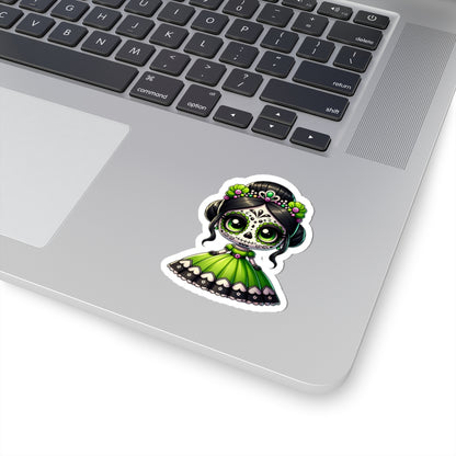 Tianna Dia de los Muertos Stickers | Cute Sugar Skull Art for Laptop, Journals, Decor, Gifts, Party Favors
