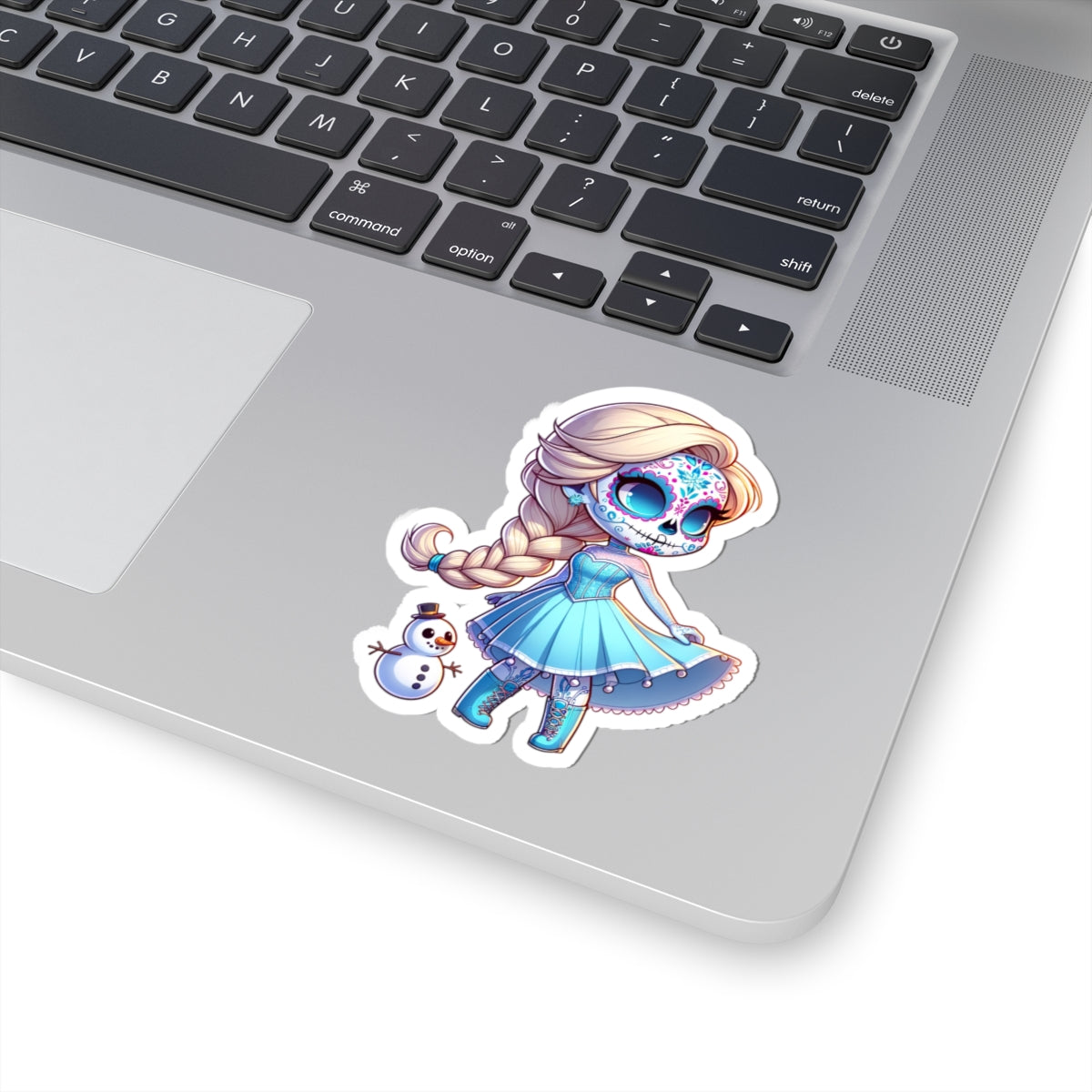 Elsa!!! Cute Sugar Skull Princess Stickers, Laptop Decals, Halloween Decor, Dia de los Muertos, Gift for Teens