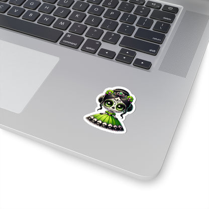 Tianna Dia de los Muertos Stickers | Cute Sugar Skull Art for Laptop, Journals, Decor, Gifts, Party Favors
