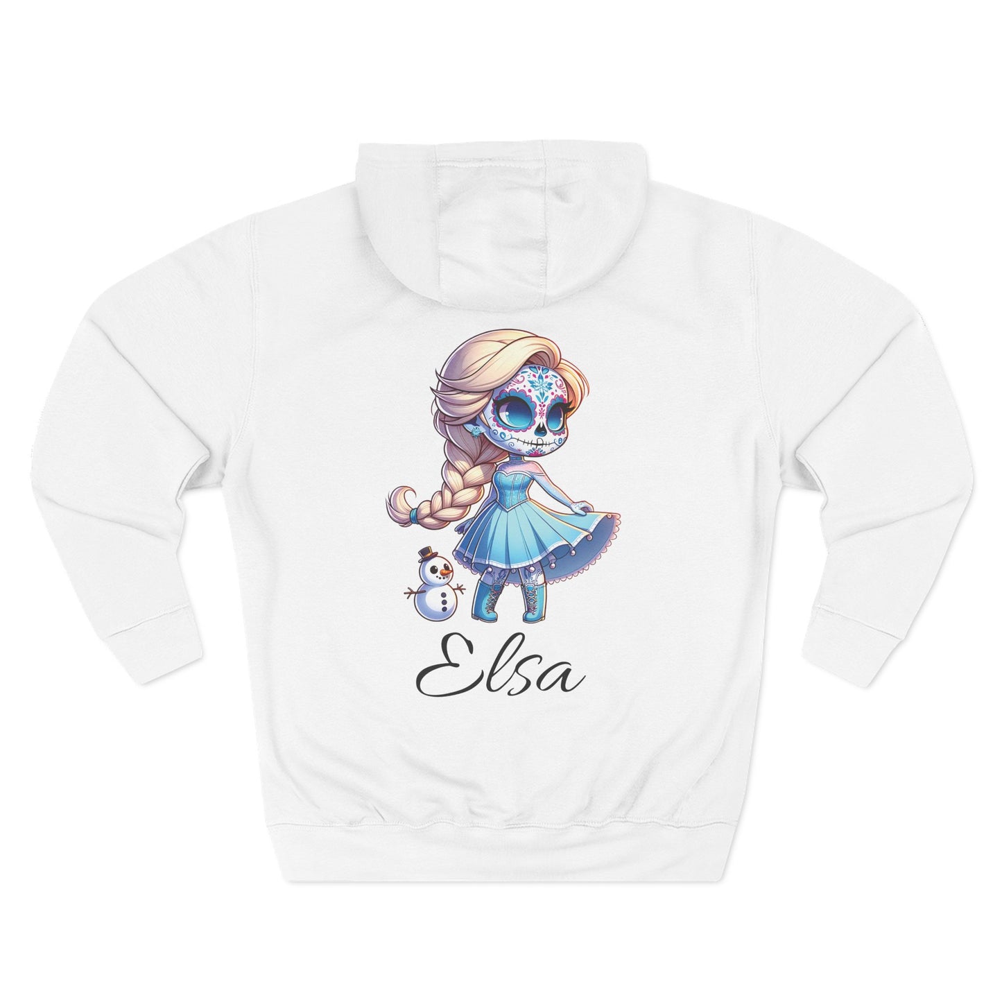 Frozen Elsa Character Fleece Hoodie | Cozy Halloween Sweater, Gifts for Kids, Fall Fashion, Spooky Season Apparel