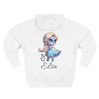 Frozen Elsa Character Fleece Hoodie | Cozy Halloween Sweater, Gifts for Kids, Fall Fashion, Spooky Season Apparel