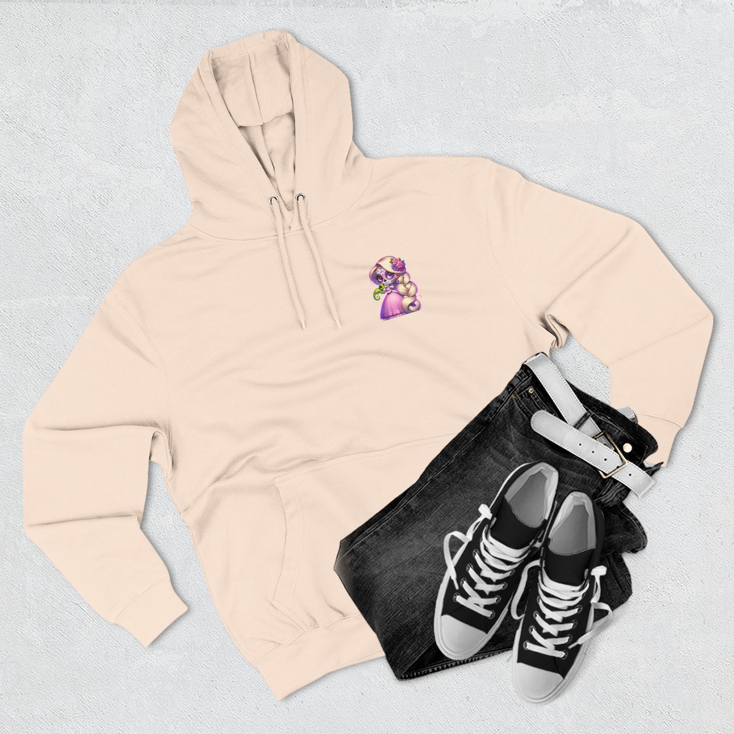 Rapunzel Illustration Hoodie | Fairy Tale Princess Graphic Pullover