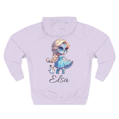Frozen Elsa Character Fleece Hoodie | Cozy Halloween Sweater, Gifts for Kids, Fall Fashion, Spooky Season Apparel