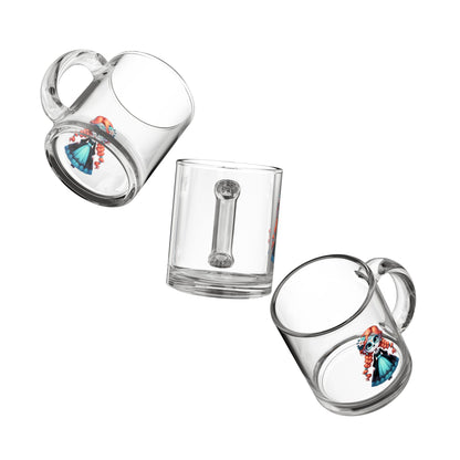 Anna Charming Glass Mug with Whimsical Design, Perfect Gift for Tea Lovers, Unique Coffee Mug for Celebrations, Drinkware for All Occasions