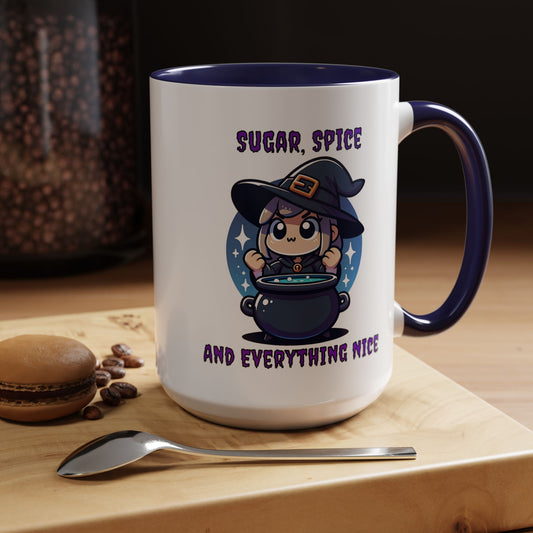 Sugar, Spice and Everything Nice Mug, Funny Witch, Halloween Mug