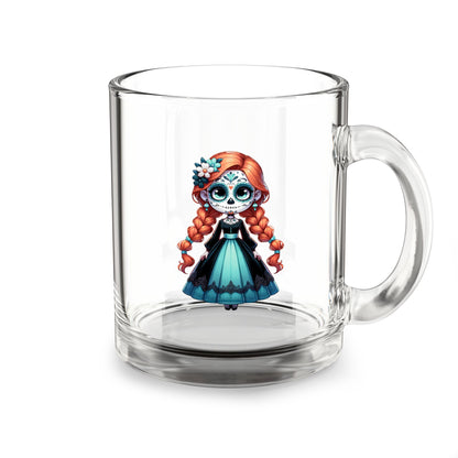 Anna Charming Glass Mug with Whimsical Design, Perfect Gift for Tea Lovers, Unique Coffee Mug for Celebrations, Drinkware for All Occasions