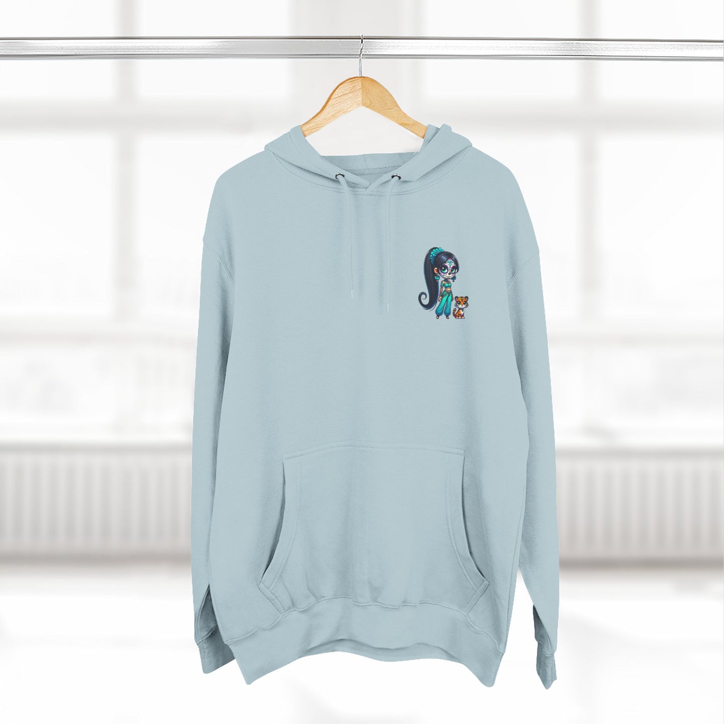 Princess Jasmine Fleece Hoodie, Cozy Cartoon Sweatshirt for Winter, Perfect Gift for Kids, Fun Illustration Hoodie, Cute Casual Wear