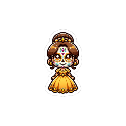 BELLE!!! Charming Dia de los Muertos Princess Stickers, Cute Stickers for Laptop, Phone, Scrapbooking, Gifts, Halloween Decor