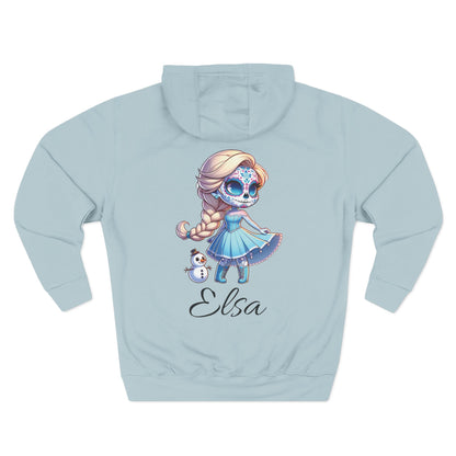 Frozen Elsa Character Fleece Hoodie | Cozy Halloween Sweater, Gifts for Kids, Fall Fashion, Spooky Season Apparel